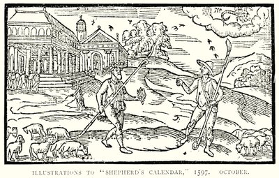 Illusztrációk a Pásztorkalendáriumhoz, 1597. október alkotó: English School